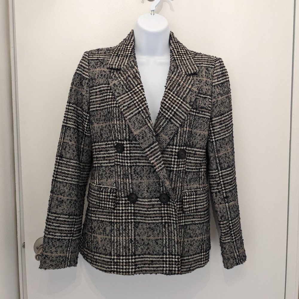 Zara Wool Plaid Blazer